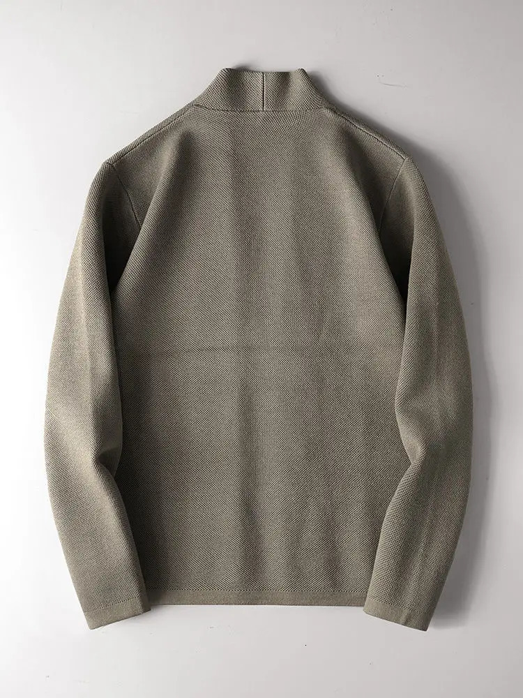 Spring and Autumn High End Fashion Business Leisure Slim Fit Handsome Versatile Vneck Single Breasted Sweater Cardigan 251020