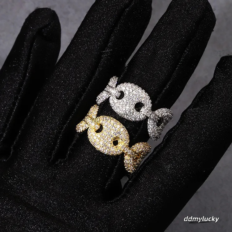 Moissanite Rings For Men: Sterling Sier Gold Plated Hip Hop Ring - Passes Dia Tester Ddmylucky