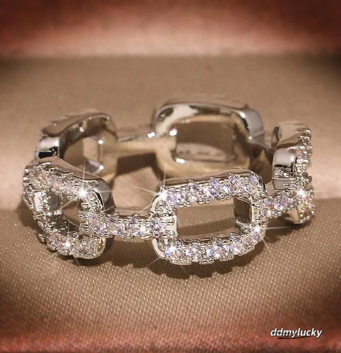 Sterling Sier CZ Ring Set - Elegant Cubic Zirconia Wedding Band For Women And Men Ddmylucky