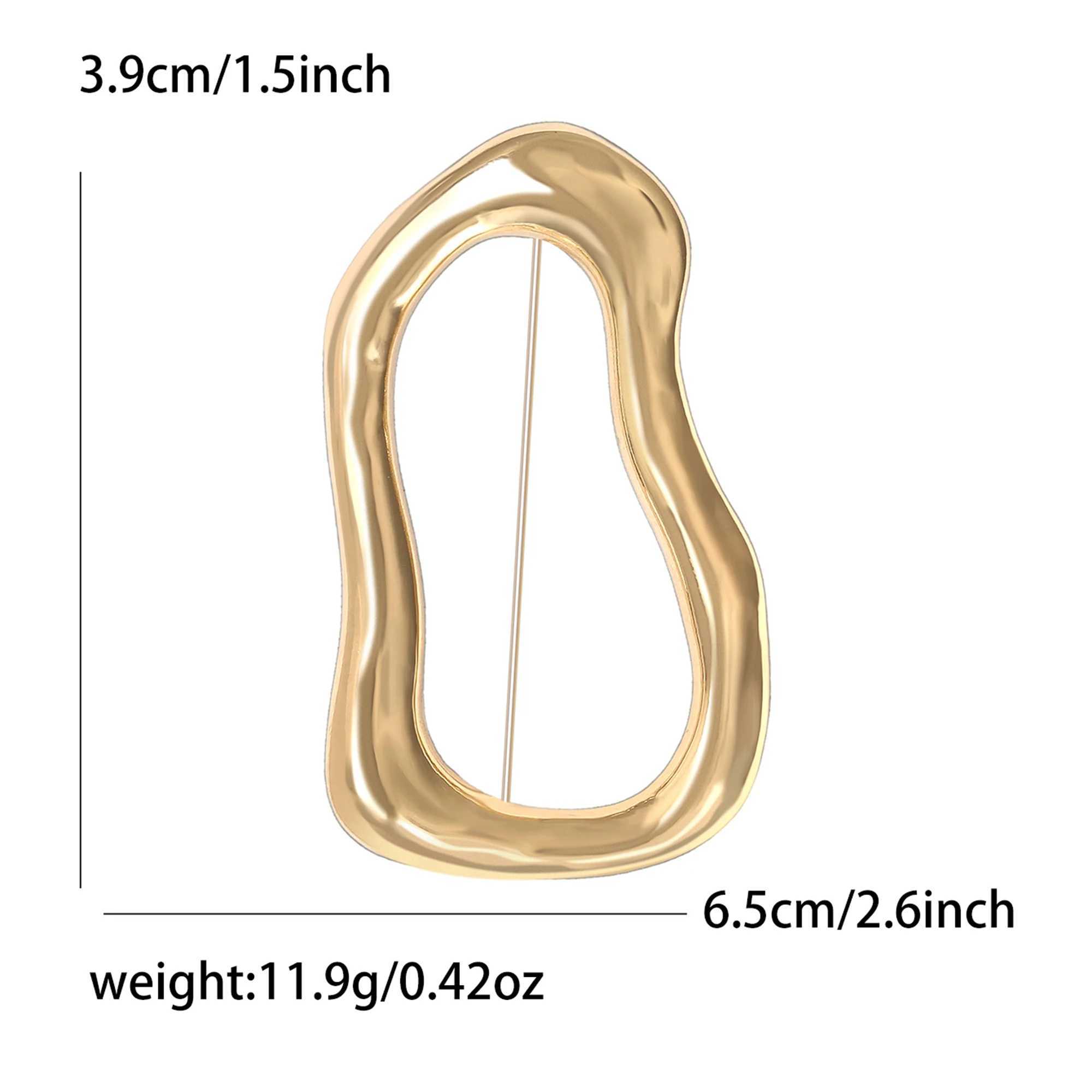 Fashion Stainless Steel Irregular Ring Brooches for Women Unisex Geometric Pins Event Party Gifts Decoration Clothes Accessories J251115