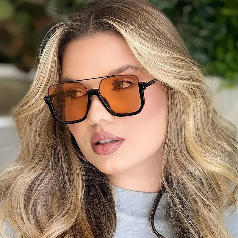 Retro Double Bridges Men Metal Frame Sunglasses Fashion Women Outdoor Shades Sun Glasses UV400 251023