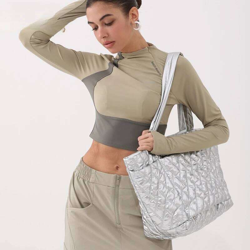 Down Underarm Quilted Space Cotton Padded Shoulder Bag Female Large Capacity Puffy Commute Top-Handle Bags New Autumn Winter 251023 1025