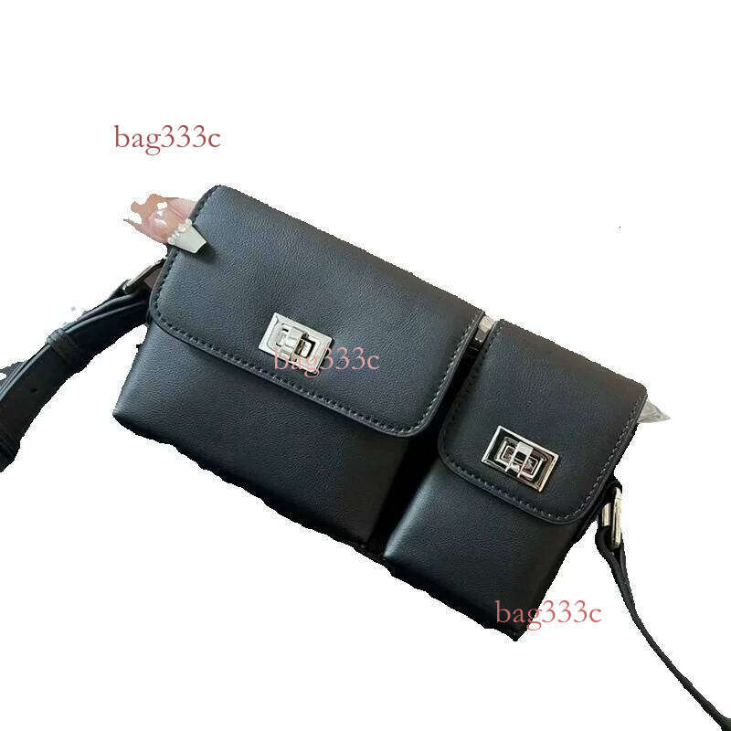 New Women's Fashion Korean Style Textured Lock Square Shoulder Handbag Underarm Small Bag Trendy Cowhide Woven Bag