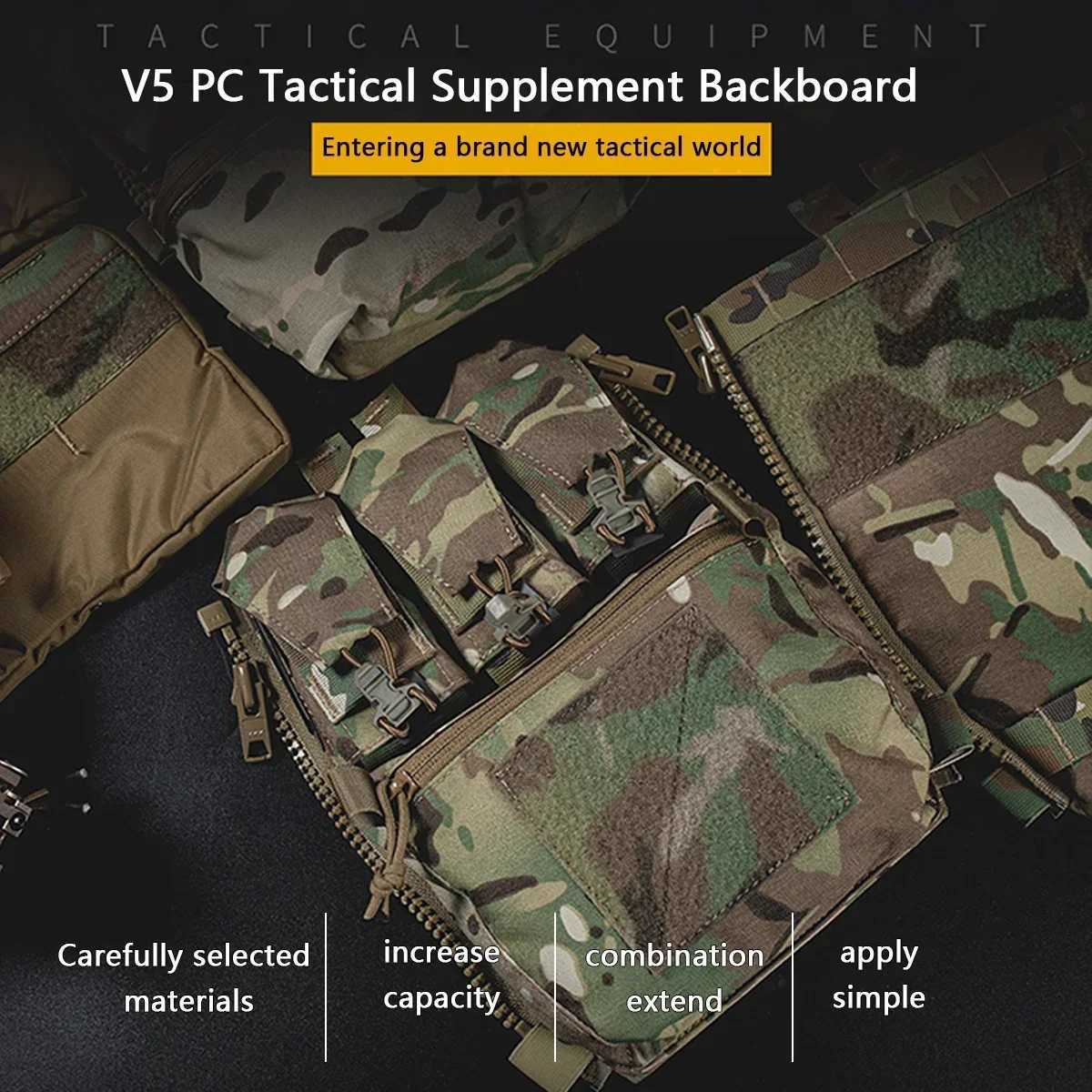 Assault Adapt Banger Panel Zip On Rear Pack Tactical Vest GP Pouch FCPC V5 Plate Carrier Accories Bag Multitools ket Y251022