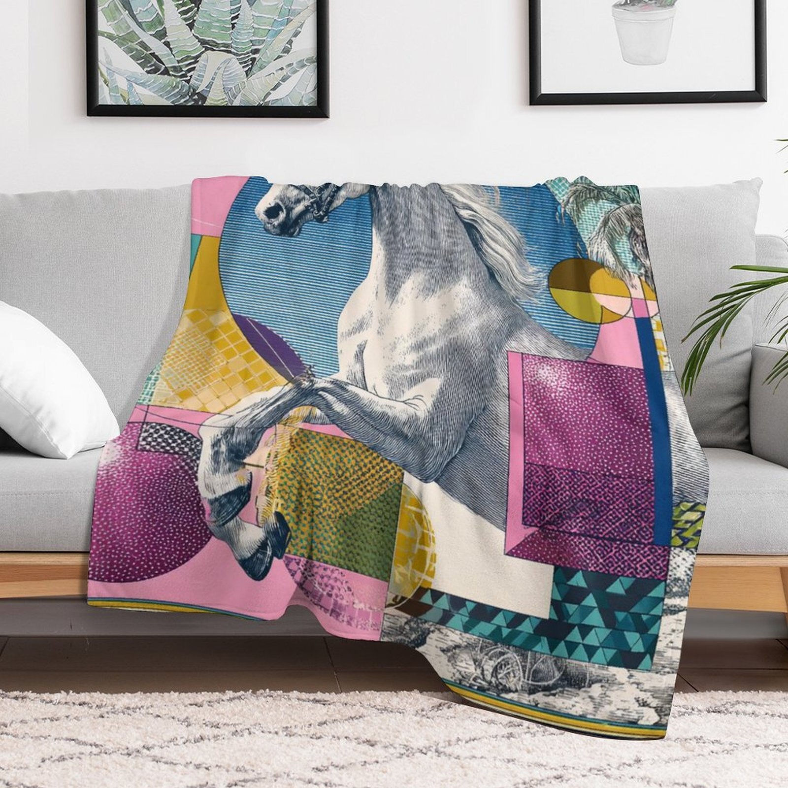 H Designer Horse blanket blanket throw cashmere vibration blanket copert Home Travel Throw Summer Air Conditioner Beach home bedding blankets throws H
