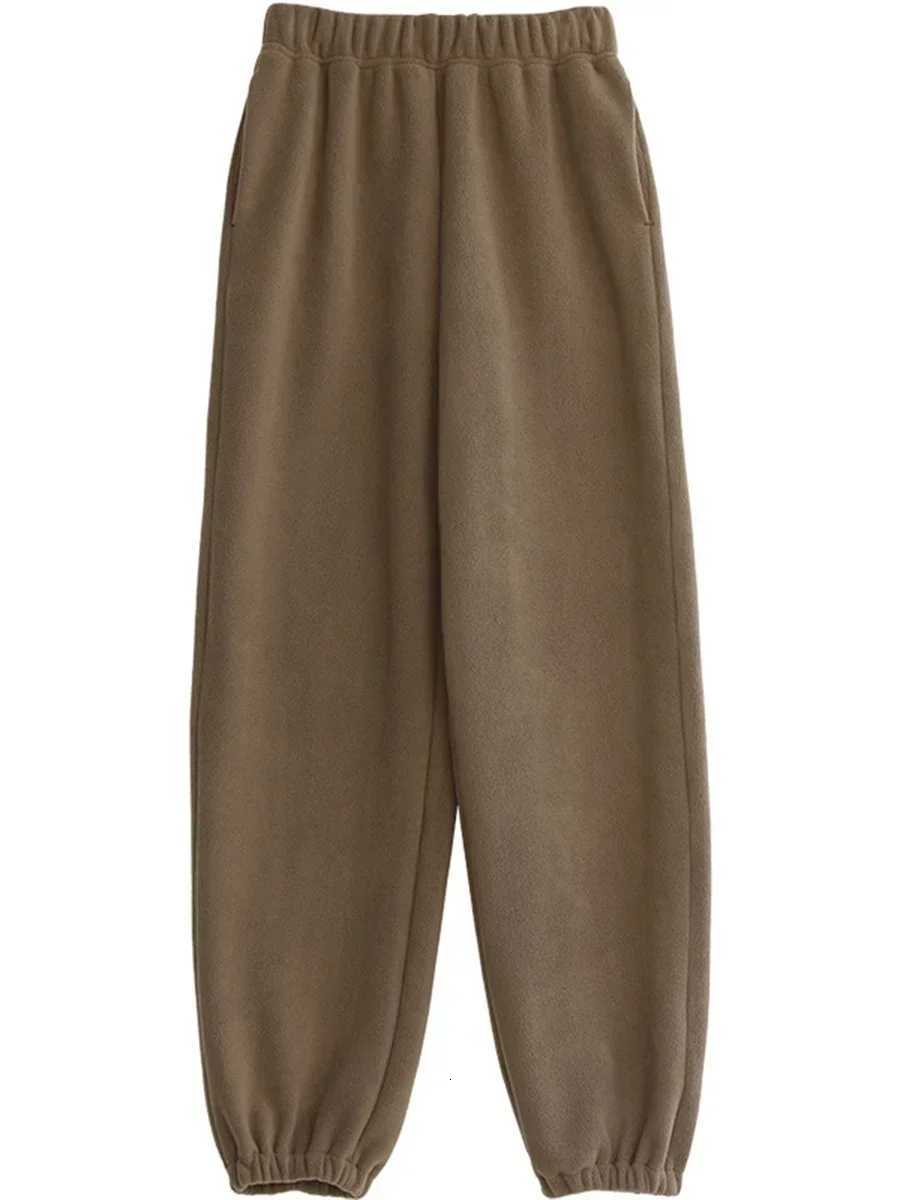 CHIC VEN Womens Pant Loose Casual New High Waist Fleece Pant Thick Plush Warm Female Sports Trousers Autumn Winter 2023T251025
