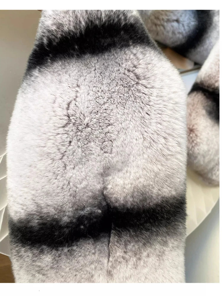 Women High Quality Real Fur Scarf Neckerchief Natural Rex Rabbit Fur Chinchilla Scarf Thick Warm Winter Fur Muffler 251020
