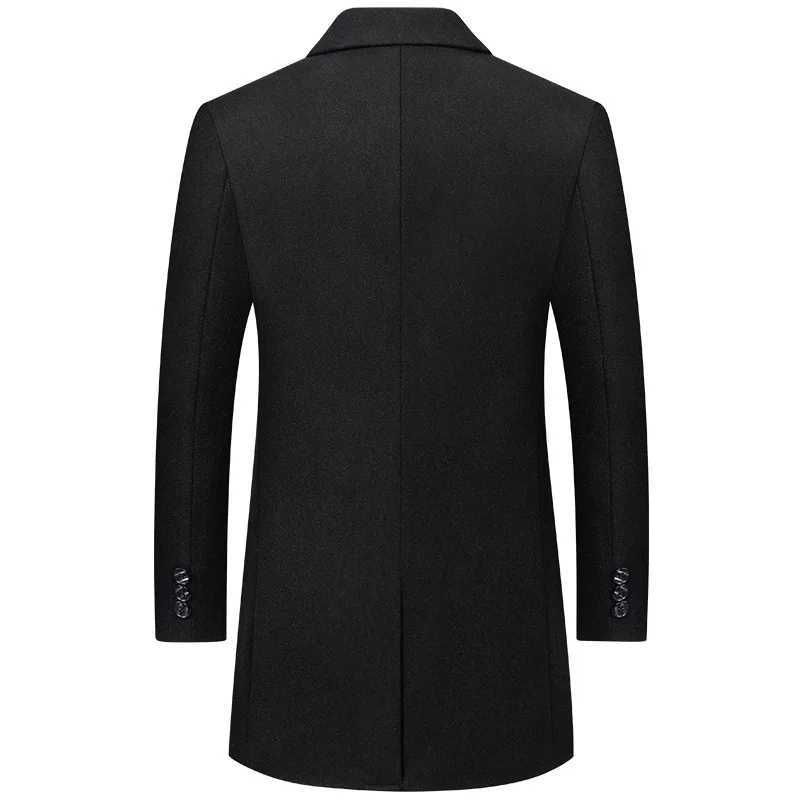 New Winter Men Business Casual Trench Coats Long Jackets Overcoats Male Cashmere Trench Coats Man Woolen Blends Coats Size 5XLT251025