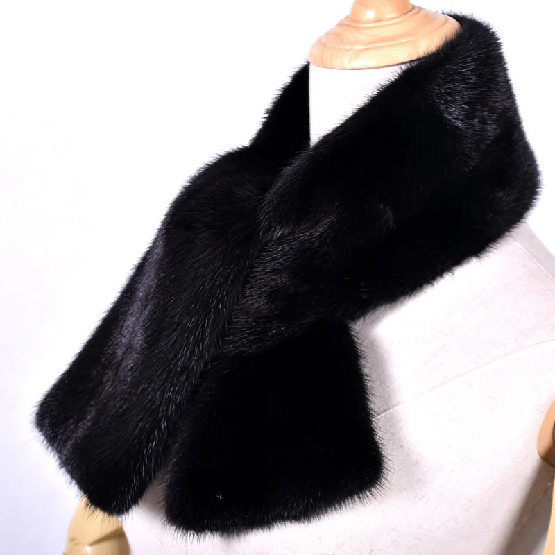 Unisex Genuine Mink Fur Scarf HighGrade Pure Natural Color Warmth for Autumn And Winter Casual Versatile Men And Women Scarf 251020