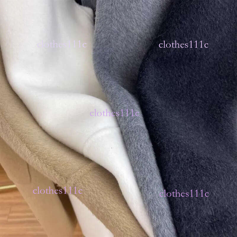Rose Double-Sided Cashmere Super Long Thick Wool Fashion Lace-Up New Winter Women Coat