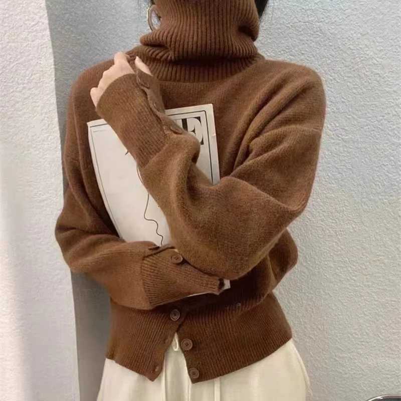 Turtleneck Pullover Sweater Women Knitted Shirts Autumn Winter Female Fashion Long Sleeve Elastic Casual Sweaters Tops KnitwearT251025