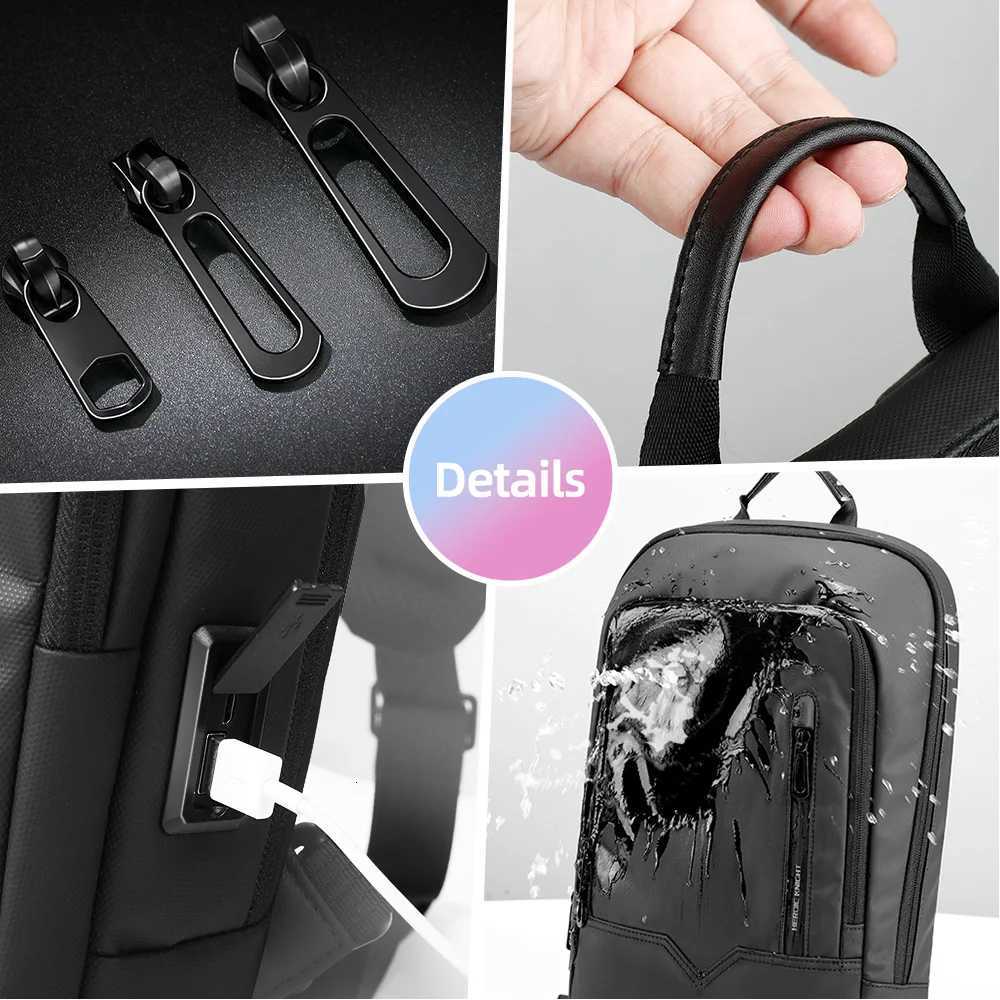 HcanKcan Business Backpack Mens 14 Inch Laptop BackPack Multifunction Waterproof light weight Bag Casual Backpacks For women W251025