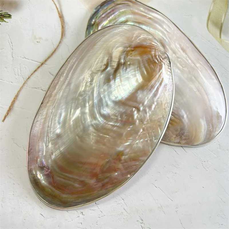 Caviar Dish Pearl Tray for Hotel Tabletop Display Prop Elegant Decorative Serving Dish Handmade with Natural Shell Material Y251025