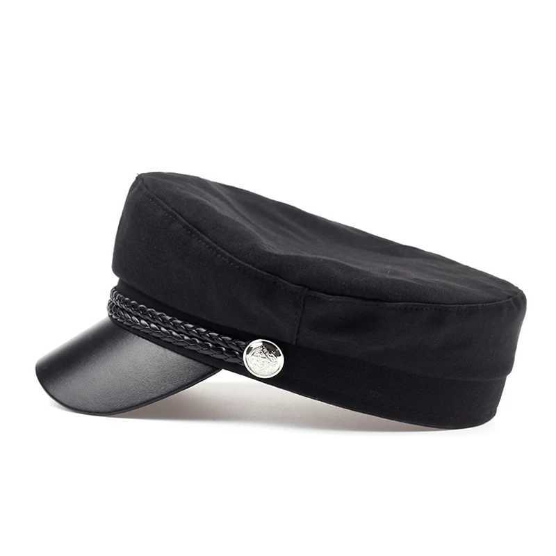 Unisex White Buckle Military Hats Flat Top Baseball Cs For Wen Outdoor Sports Cadet Sunscreen Hat Y251025