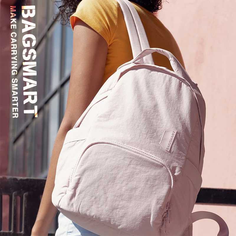 BAGSMART Womens Backpack 13 Inch Laptop Bag Cute Kawaii School Bag Anti Theft Waterproof Nylon Travel Backpacks Women Book Bag W251025