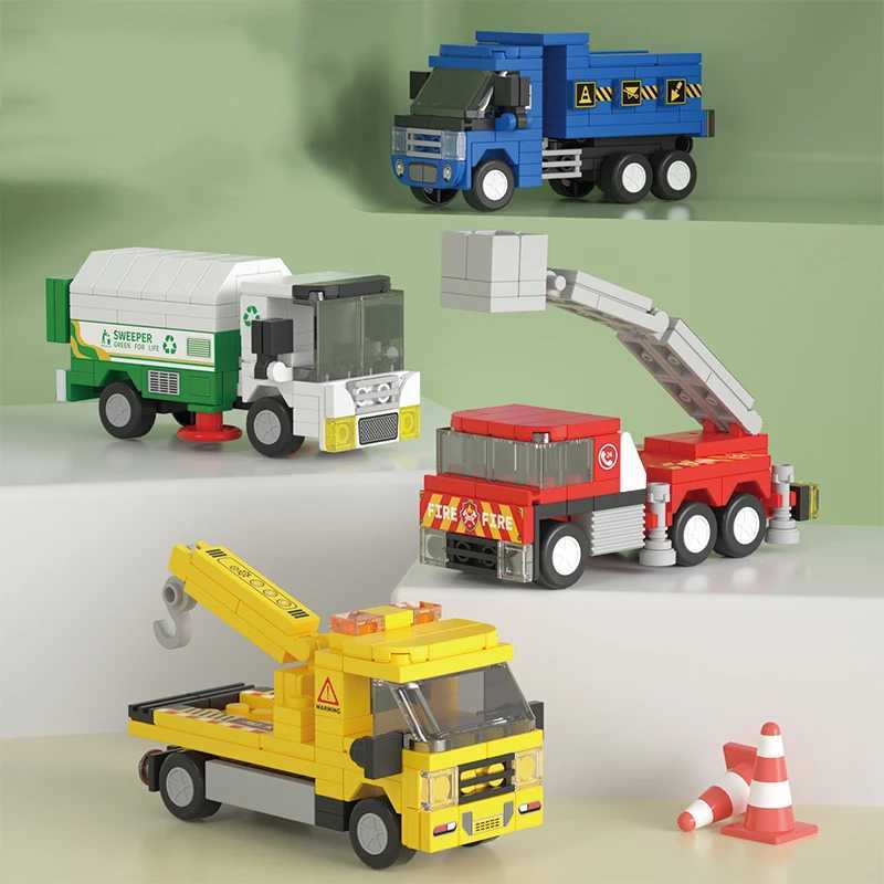 8 puzzle toys building blocks sliding cars city themed simulation vehicles exquisite interior decorations holiday gifts C251023