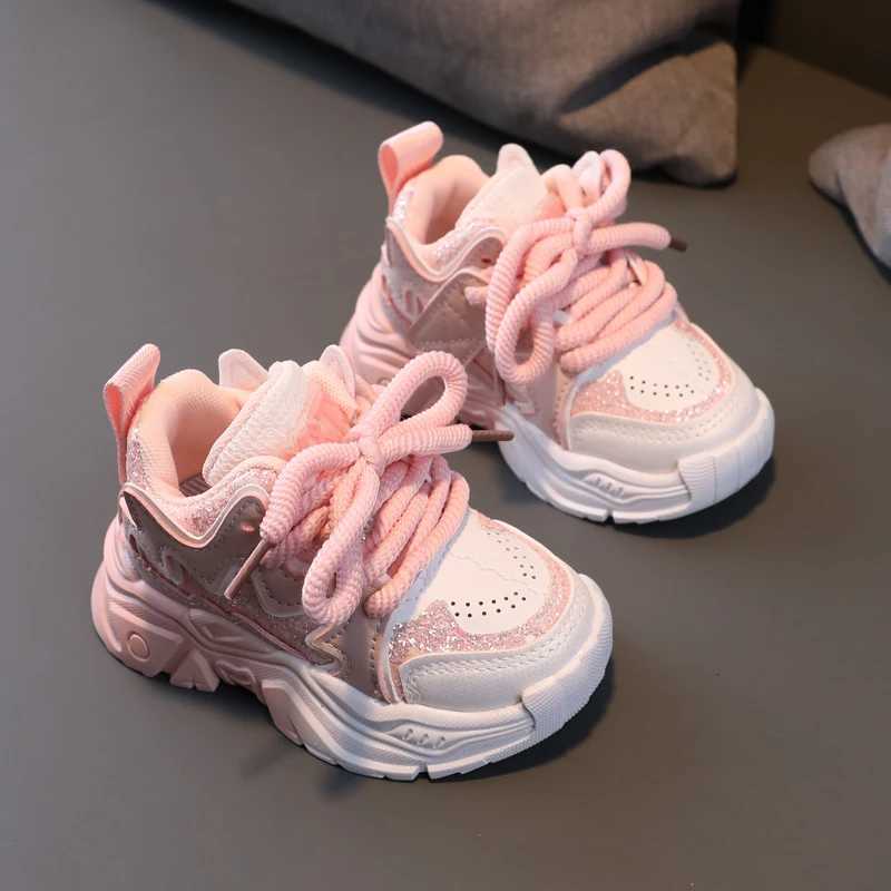 Childrens Shoes 2024 New Toddler Girls Sport Shoes Soft Sole Breathable Outdoor Tennis Fashion Kids Sneakers EU2130T251025