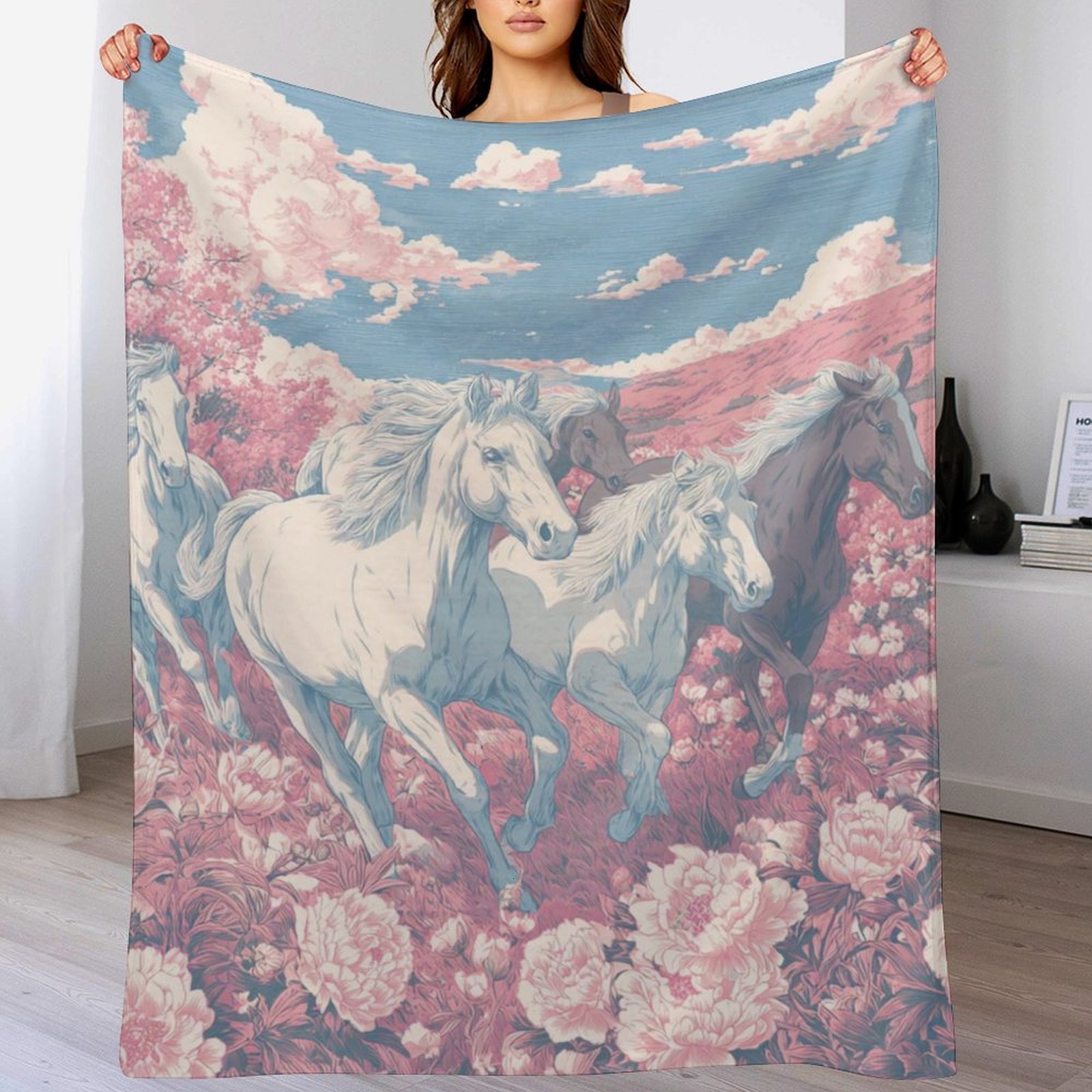 H Designer Horse blanket blanket throw cashmere vibration blanket copert Home Travel Throw Summer Air Conditioner Beach home bedding blankets throws H