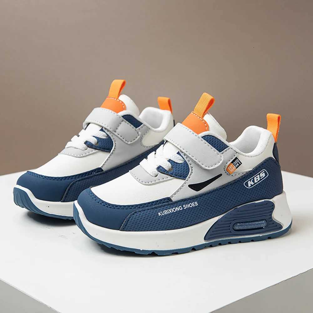 PU Leather Sport Shoes For Children 2025 Trend Fashion Kids Sneakers Softsoled Outdoor Boys Girls Running ShoesT251025