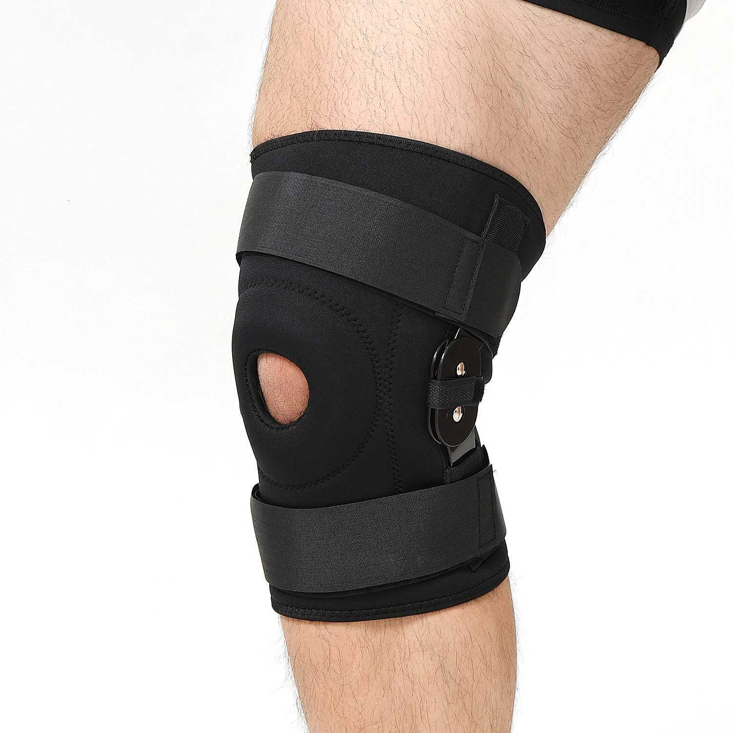 1PCS Professional Sports Safety Knee Support Brace Patella Knee Pads Hole Sports with Metal Plate Black Y251024