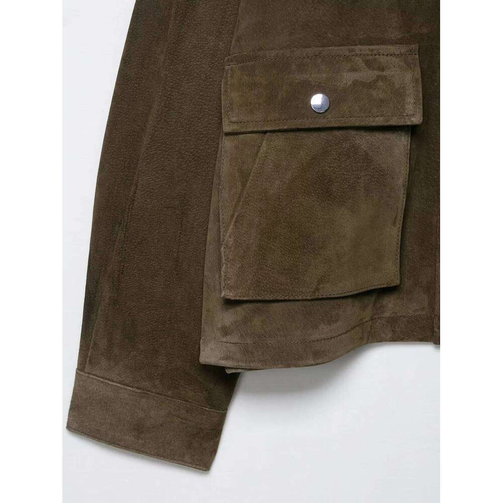 Autumn New Product European And American Style Fashion Women S Wear Pure Leather Pilot Jacket Coat