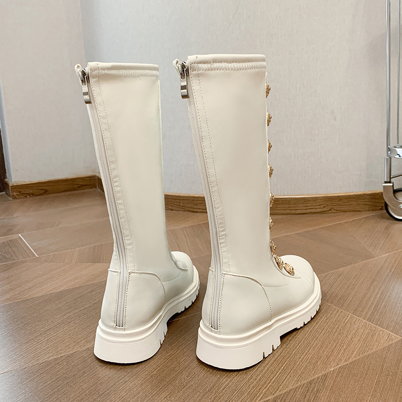 Kids High Boots for Girl Fashion Design Boots Girls Umshop Children Long Motorcycle Boots Size 26 -39 U1166