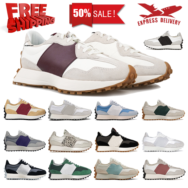 Free Shipping Designer 327 Running Shoes For Mens Womens Outdoor Sport Sneakers White Green Black Beige Grey Black Navy Blue Classic Low Shoes Trainers Shoe Size 36-45