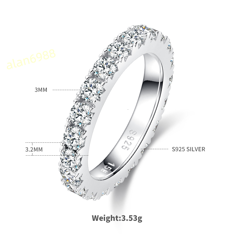 S925 Silver Platinum Moissanite Full Ring 30mm Stylish Ring Micro Nail Diamond Stone 30mm Stylish Ring Micro Nail Diamond
