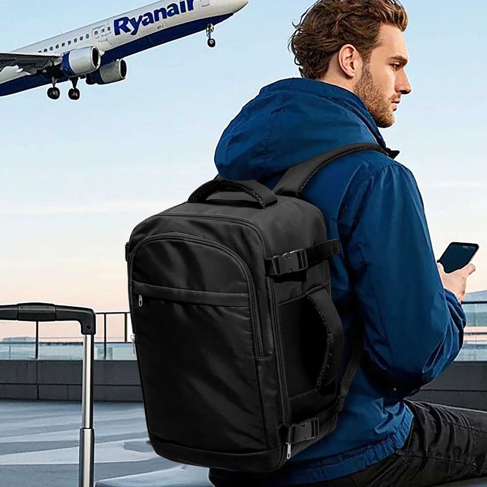 Men 156 inch Laptop Bag Cabin Airplane Travel Backpack 40x30x20 Hand Luggage Cabin Backpack Wizzair 40x30x20 College Backpack W251025