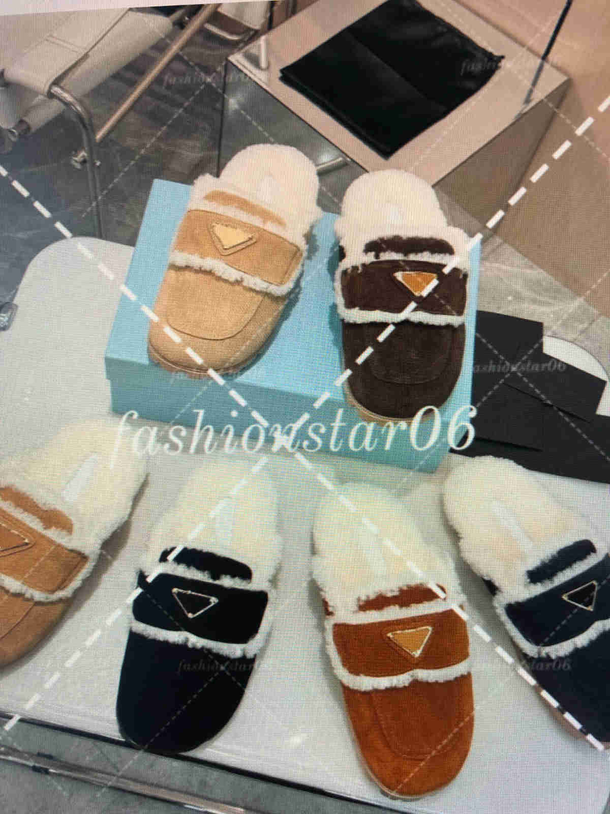 Slippers womens slippers designer sandal flat comfort clog suede shearling slipper fur slides leather platform mule fashion shearling luxury falt slides