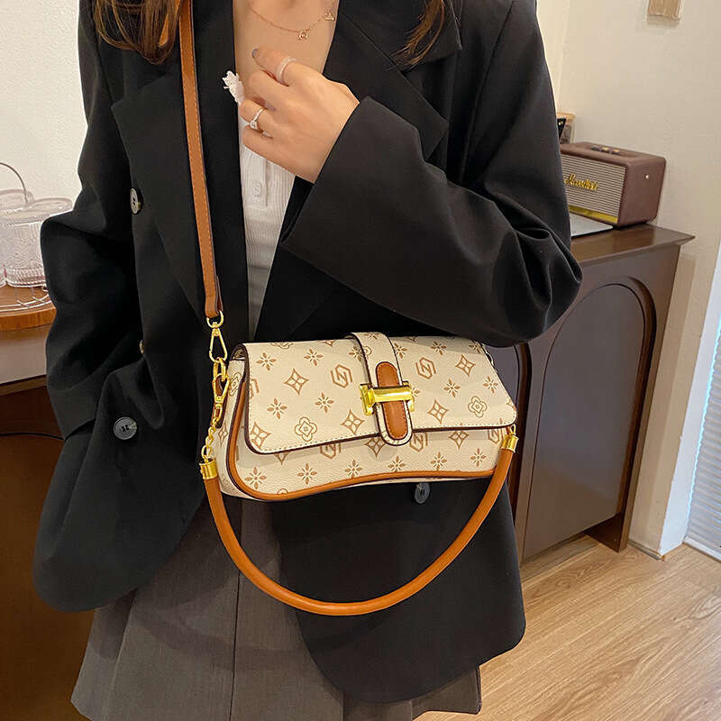 High-end Printed Elegant Women's 2025 New Korean Version Versatile Underarm Niche Single Shoulder Crossbody Bag