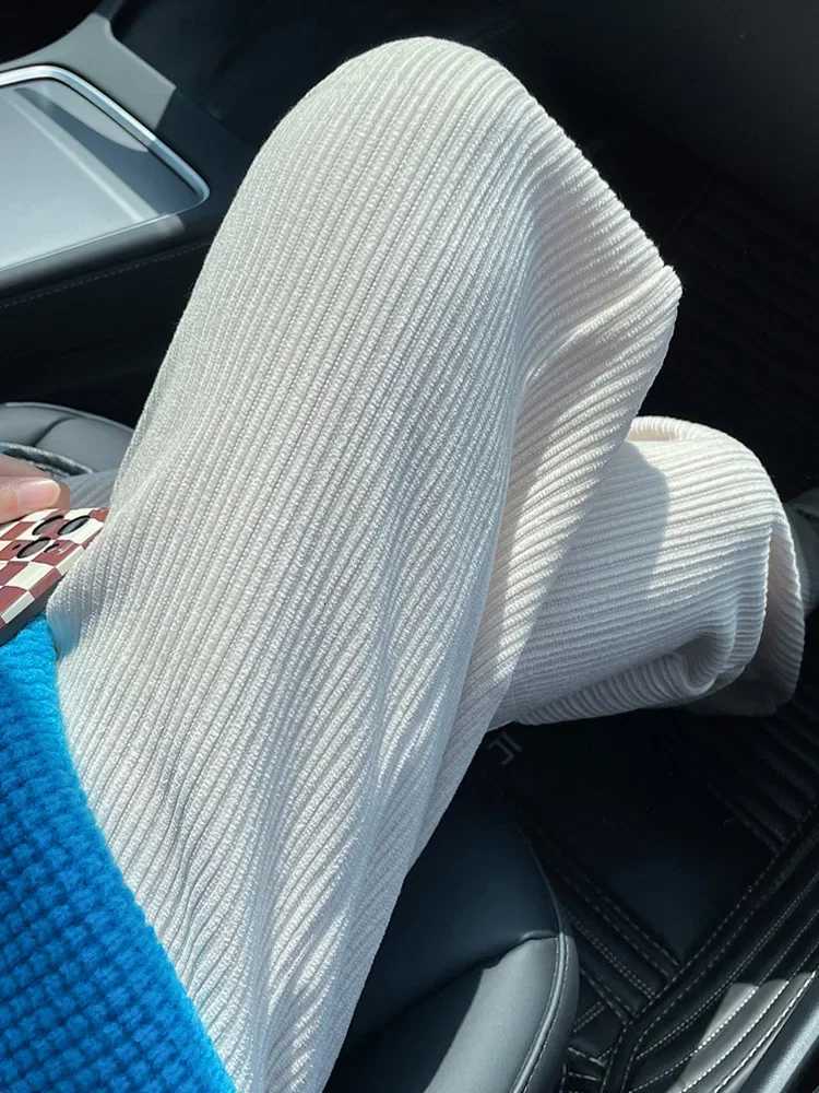 Thick Warm Velvet Trousers Women Pants Autumn Winter High Waist Wide Leg Pants Fleece Inside Female Long Pants Trousers CasualT251025