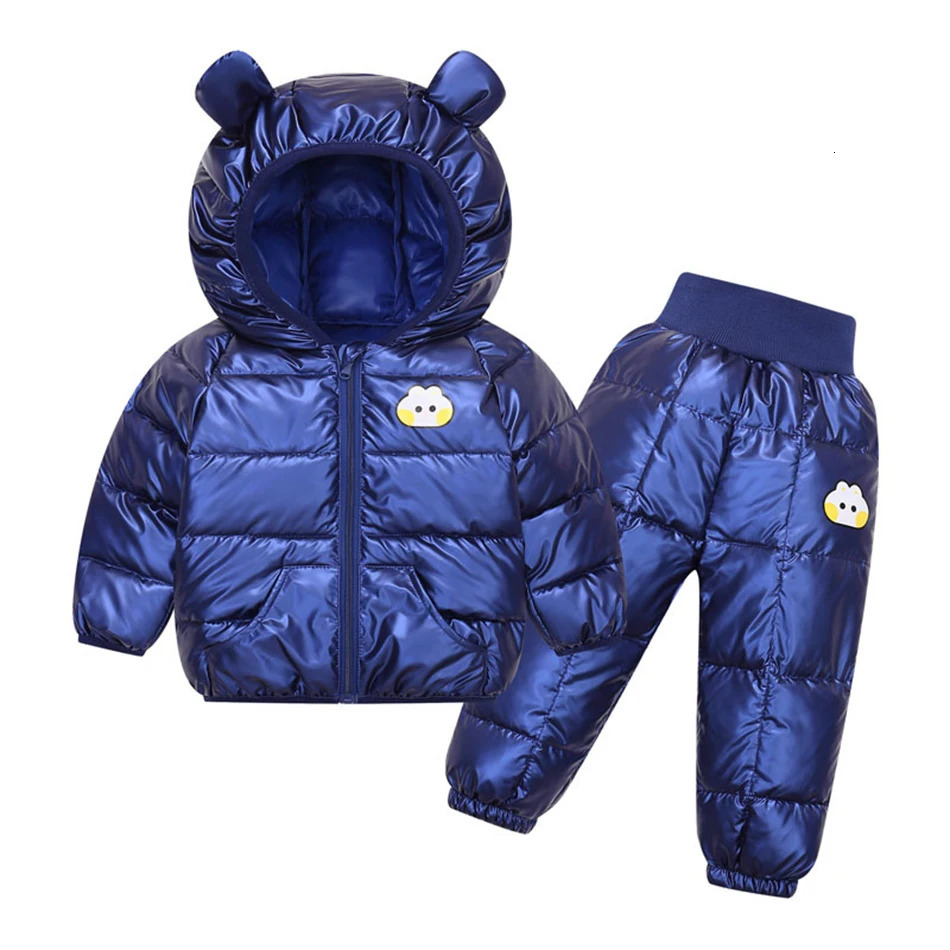 Children Warm Winter Boys Clothes Set Down Jacket Hooded CoatPants Kids Snowsuit Thicken Costume 1 2 3 4 5 Years 251023