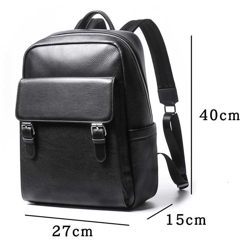 New Cowhide Schoolbag Large Capacity Trolley Bags Travel Backpack Retro Style Mens Bags Laptop Bags W251025