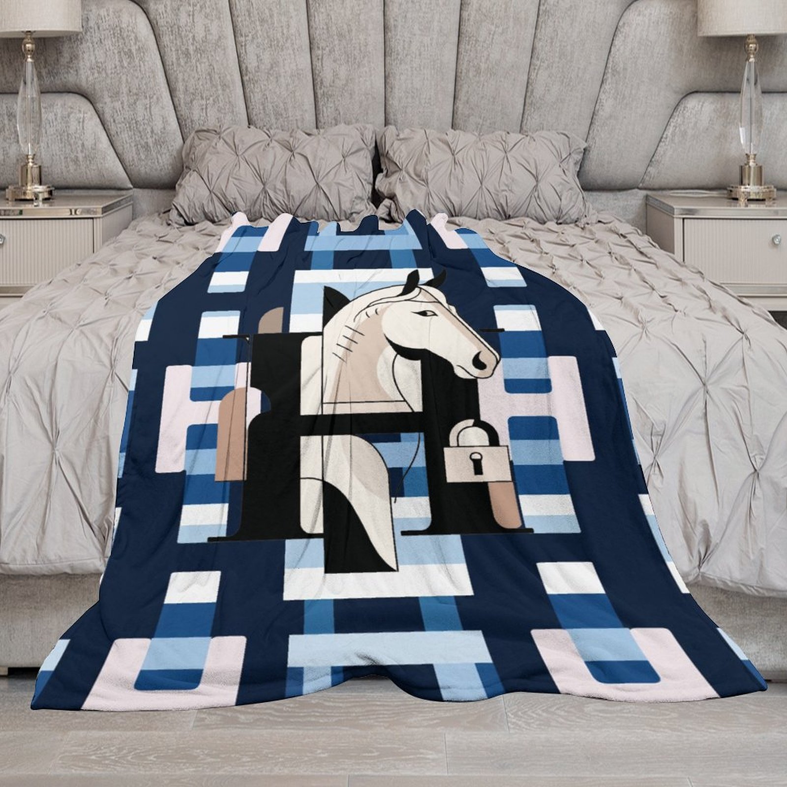 H Designer Horse blanket blanket throw cashmere vibration blanket copert Home Travel Throw Summer Air Conditioner Beach home bedding blankets throws H