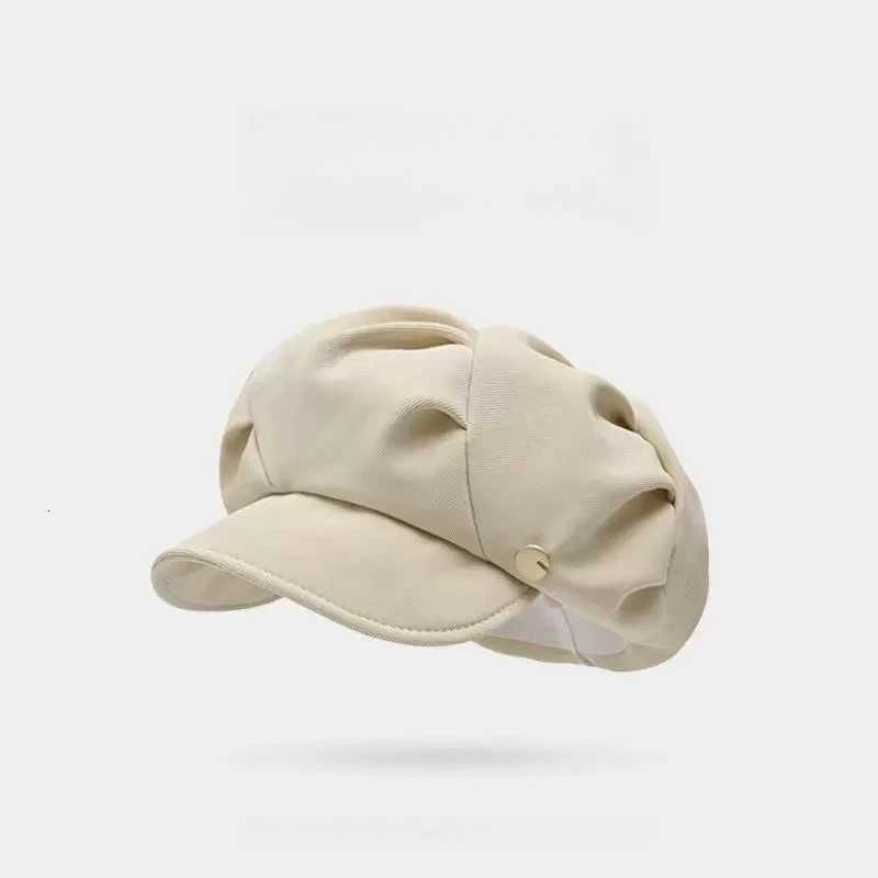 Cloud hat wens pleated bag face recognition small octagonal hat travel daily leisure beret Y251025