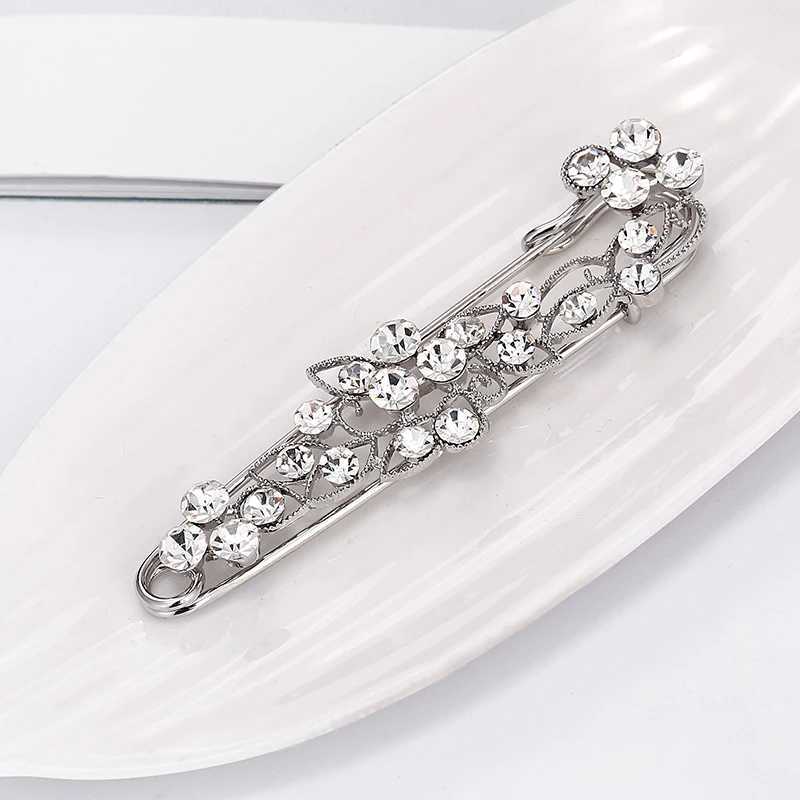 Inlaid Charming Refined Crystal Rhinestone Branch Brooches hijab pins for Man Women Suit Scarf Flower Brooch Pin Jewelry2019 J251115