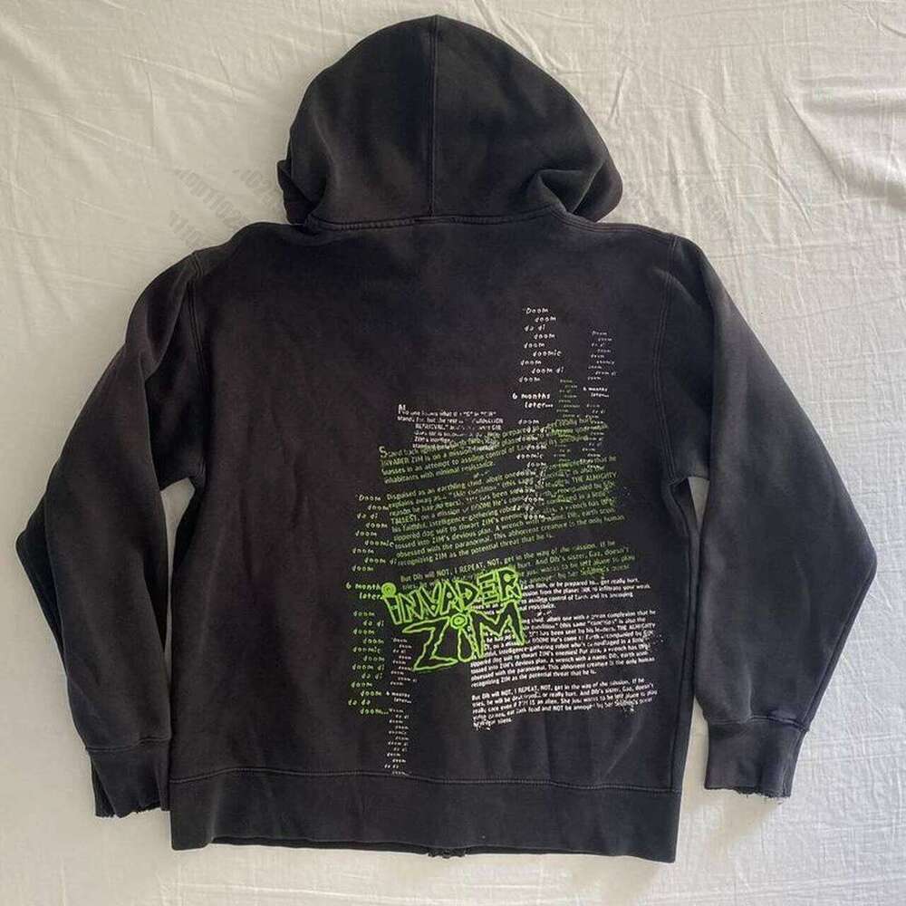 Woman Hoodie Aesthetic Gothic Y2k Cyber Grunge Emo Zip Up Sweatshirts Vintage Graphics Print Kpop Clothes For Women