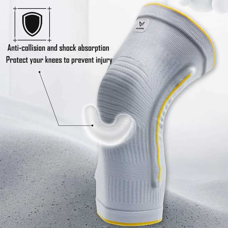 Veidoorn 1PC Knee Pads with Patella Medial Support Meniscus Silicone Compression Protection Sport Knee Braces Basketball Wear Y251024