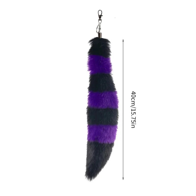 Faux Furs Foxes Tail Keychain Cosplays Toy Handbag Accessorise Bag Keyring Hook Pendant Charm Furs Car Keychain Gifts 251021