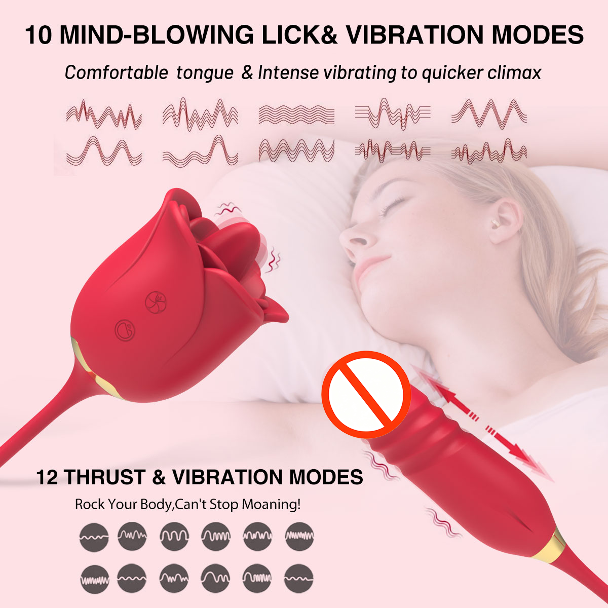 Intimate Vibrating Toy with Multiple Licking Modes for Enhanced Sensation