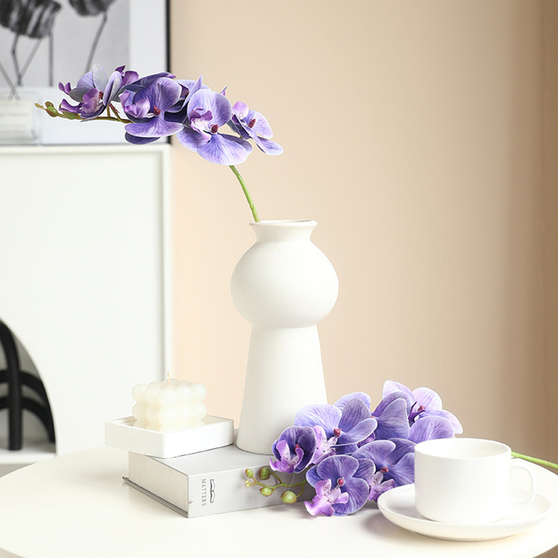 7 Heads Real Touch Artificial Phalaenopsis Faux Flroal Wholesale for Table Centerpieces Home Spring Wedding Party Table Decor Floral Arrangement Vase Filler
