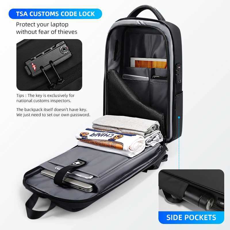 Fenruien Brand Laptop Backpack Antitheft Waterproof School Backpacks USB Charging Men Business Travel Bag Backpack New Design W251025