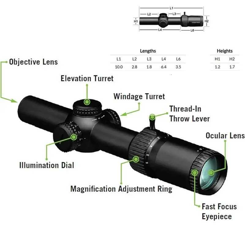 Rifle Scope 8X246X24 Original Optics Stke Egle Second Focal PlaneSFP Riflescope Reticle WaterproofShock ResistantW251025
