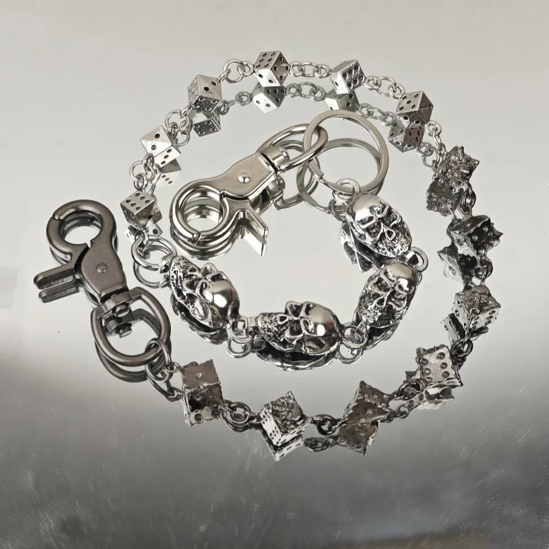 Retro DIY Dice Put Together Skull Pants Chain Y2K Fashionable Men And Women Ones Waist Accessories Holiday Gifts 251023