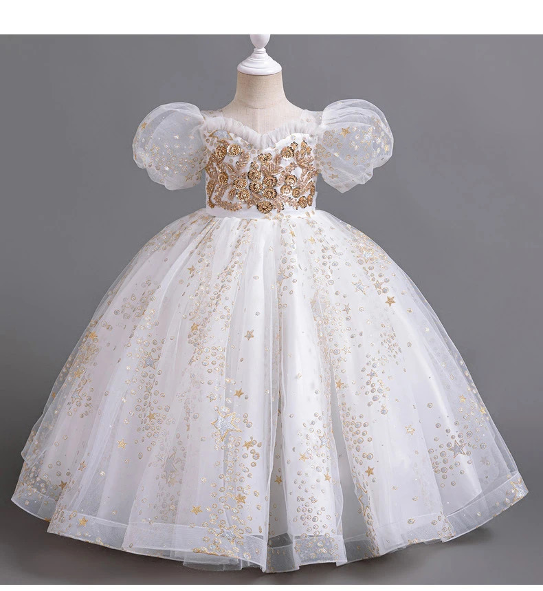 8905 Girls Flower Wedding Dress Long Sleeveless Summer Princess Rainbow Host Gift Performance Program 251023