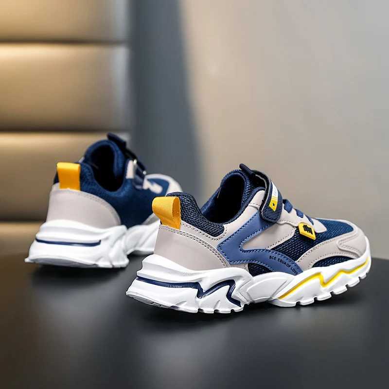 Kid Sneakers Sport Shoes for Boys Fashion Leather Children Breathable Mesh Comfort Shoes Casual Walking Outdoor Running ShoesT251025