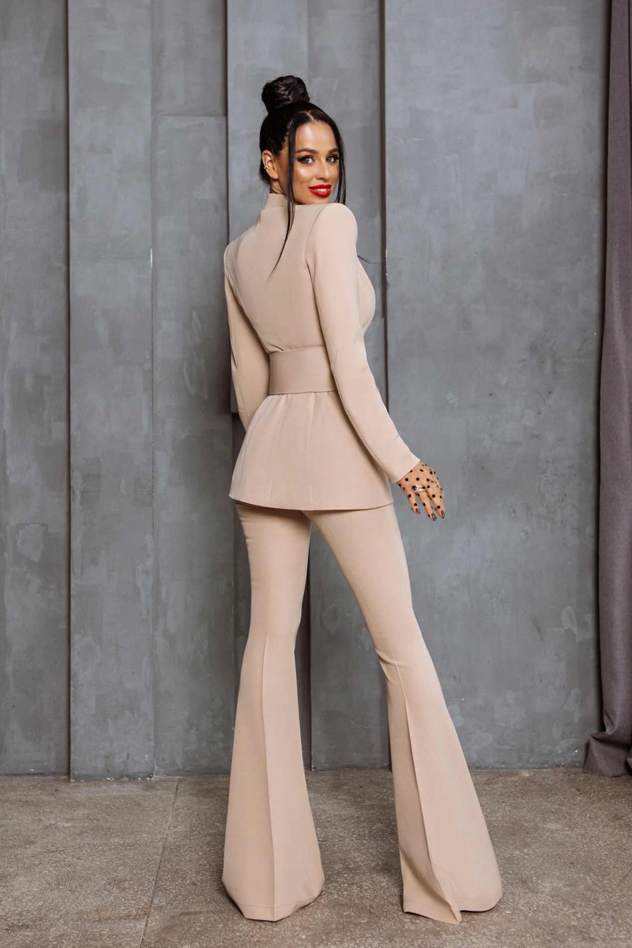 Designer Women Suit 2 Pieces Jacket Pants With Belt Party Prom Special Occasion Customized Size