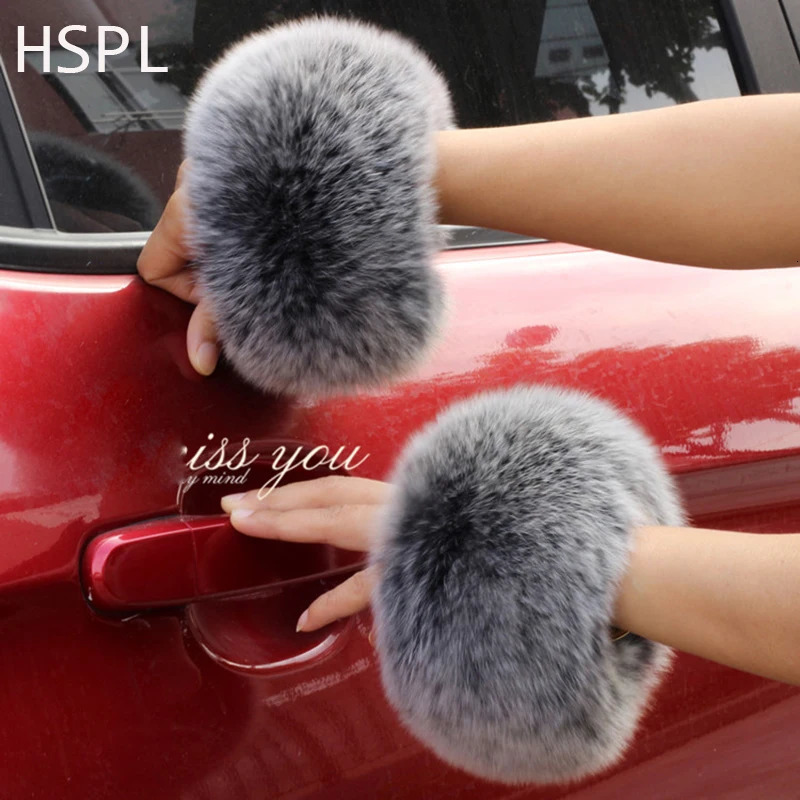 Fox fur Cuffs Wrist Warmer Genuine Fox Fur Cuff Arm Warmer Lady Bracelet Fur Wristband Glove 251023