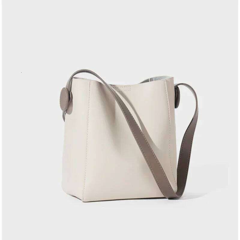 Basket Composite Tote Female Bucket Handbag Lady Simple Soft Genuine Leather Shoulder Bag For Women Messenger Hobos Suotong1025